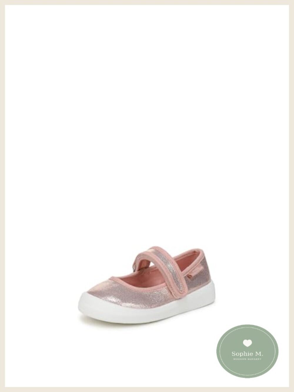 Toddler Girl Slip-On Sneakers with Hook & Loop Strap, Metallic Fabric, Mary